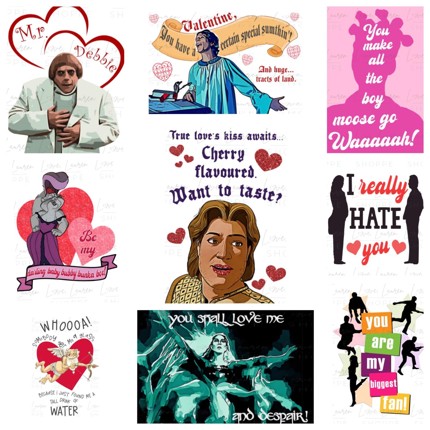 Movie Quote Valentine's Day Card Collection (Any three Cards)