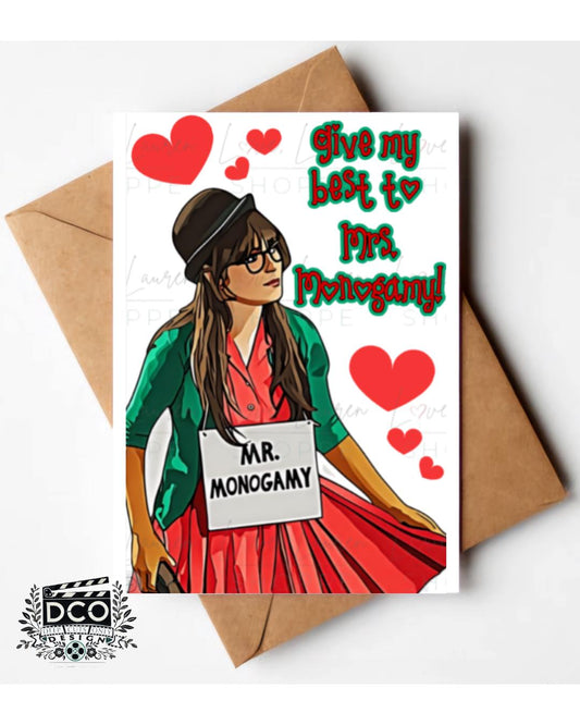 New Girl Greeting Card - Mr. Monogamy