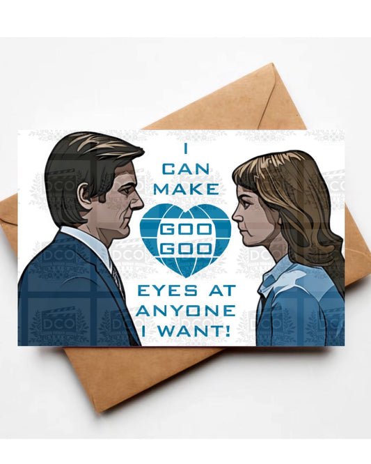 Severance Greeting Card - Goo Goo Eyes