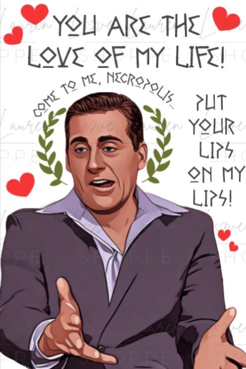 The Office Greeting Card - Mykonos