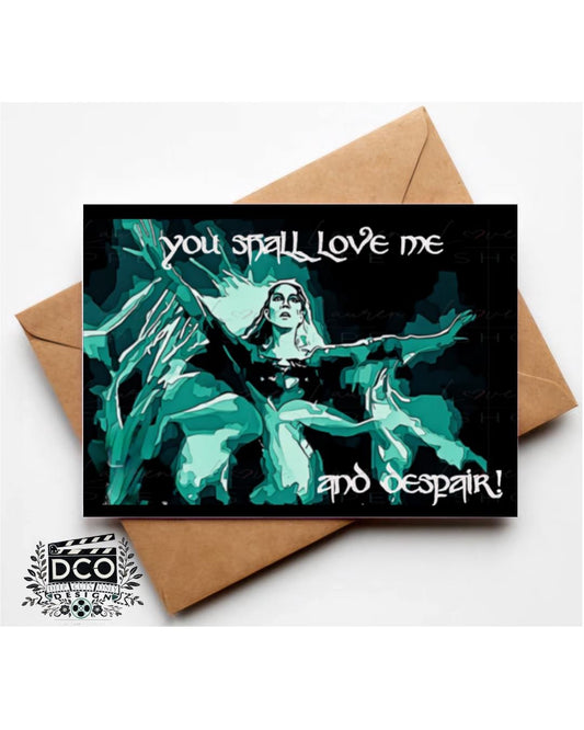 Lord of the Rings Greeting Card - Love Me and Despair
