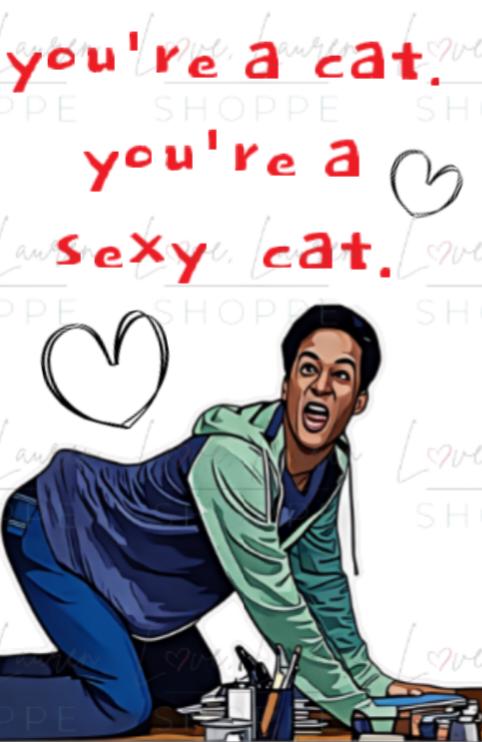 Community Greeting Card - Sexy Cat