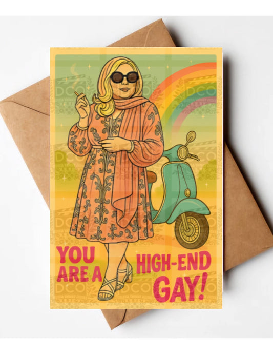 LGBTQ Gay Pride Greeting Card - Pride Cards Rainbow Happy Pride - White Lotus - High End Gay
