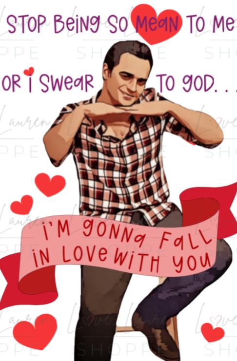 New Girl Greeting Card - Stop Being So Mean to Me